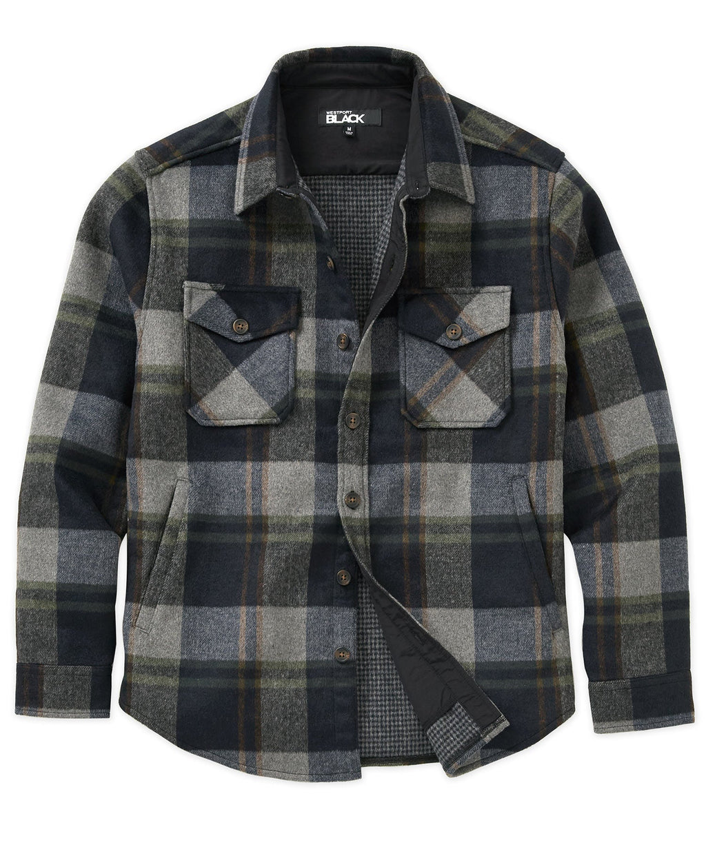 Wool Blend Houndstooth Shirt Jacket – Multi