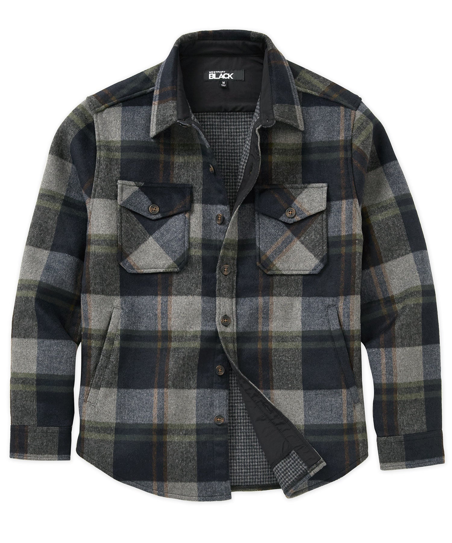 Wool Blend Houndstooth Shirt Jacket – Multi