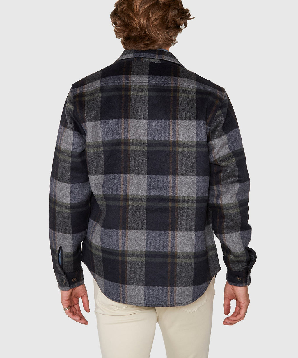 Wool Blend Houndstooth Shirt Jacket – Multi