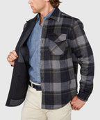 Wool Blend Houndstooth Shirt Jacket – Multi