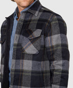 Wool Blend Houndstooth Shirt Jacket – Multi