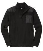 Ribbed Military Half Zip Merino Pullover