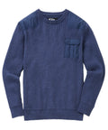 Ribbed Military Crew Neck Merino Pullover