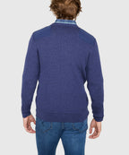 Ribbed Military Crew Neck Merino Pullover