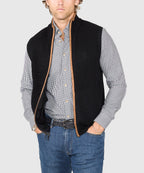 Merino Wool Full Zip Vest