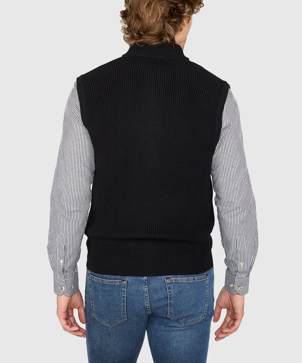 Merino Wool Full Zip Vest