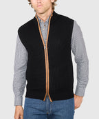 Merino Wool Full Zip Vest