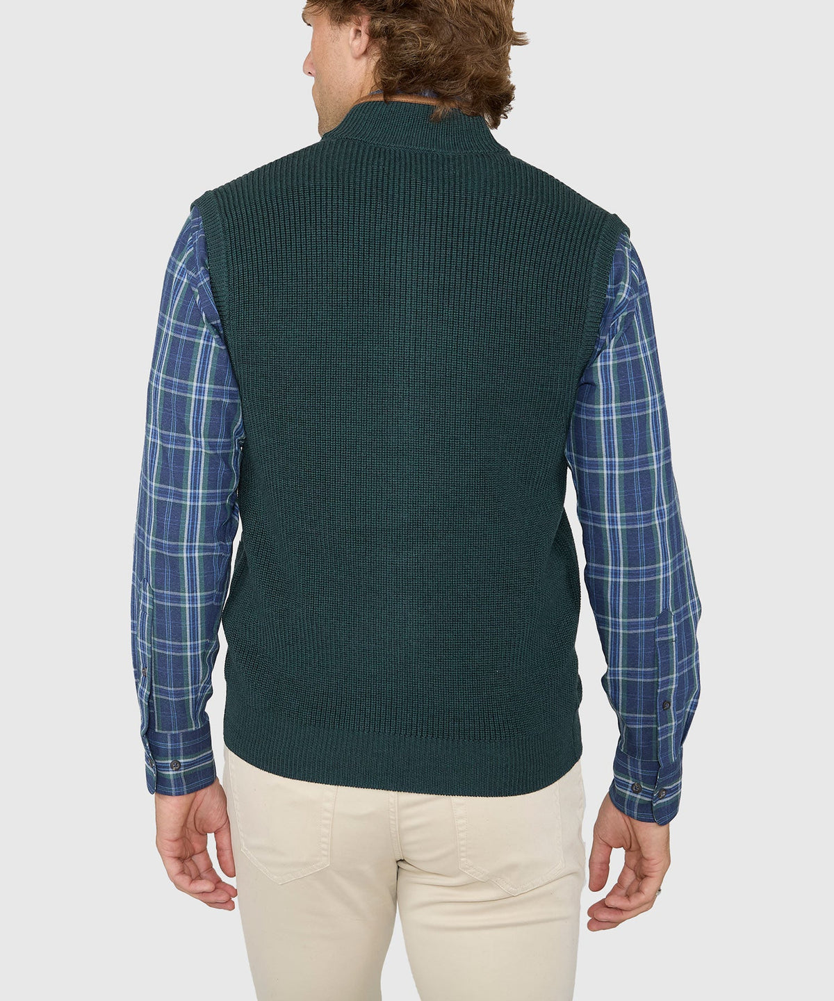 Merino Wool Full Zip Vest