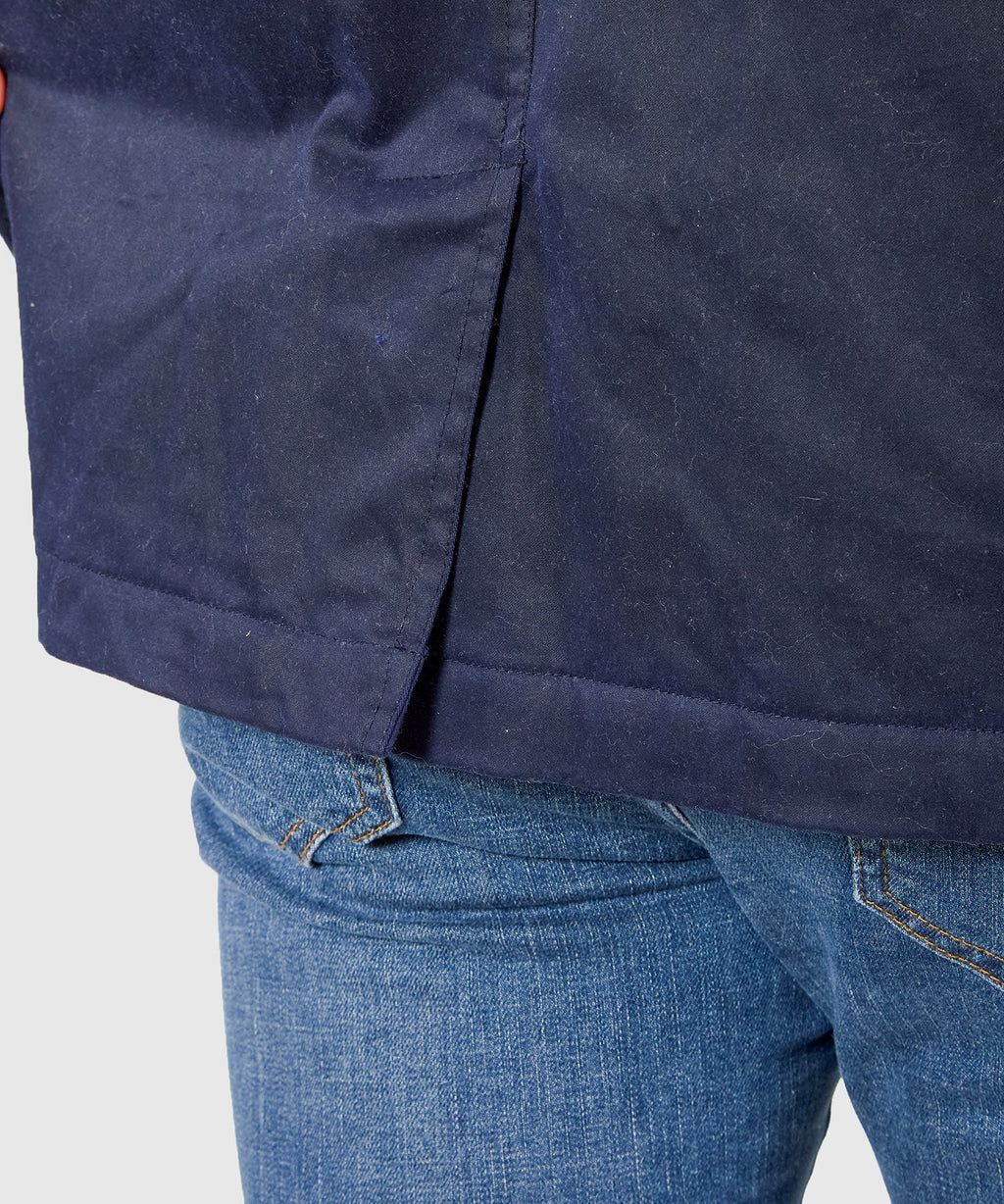 Waxed Cotton Car Coat – Navy