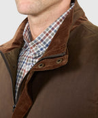 Waxed Cotton Quilted Vest – Olive