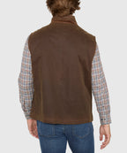 Waxed Cotton Quilted Vest – Olive
