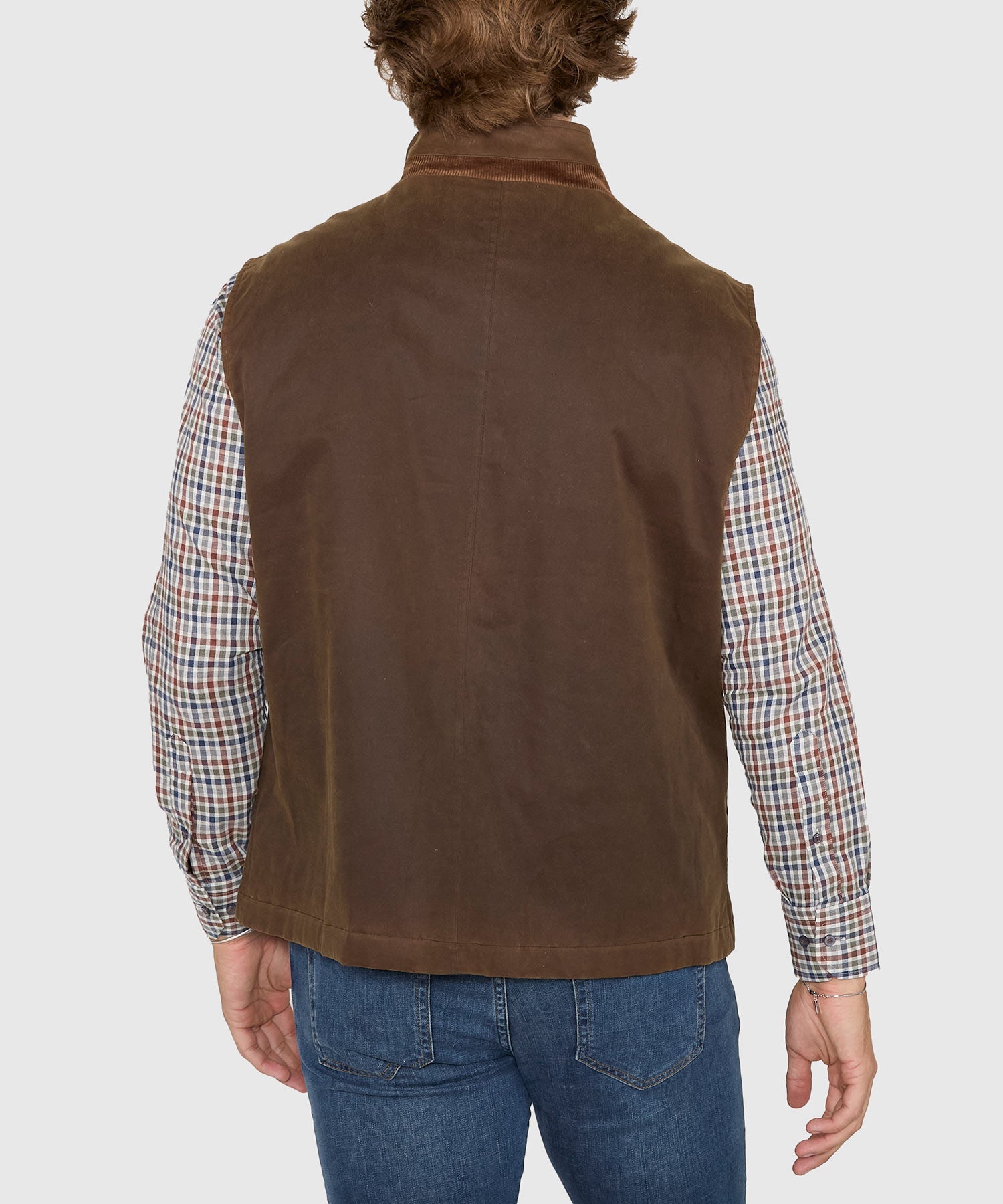 Waxed Cotton Quilted Vest – Olive