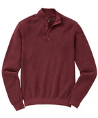 Cotton Cashmere Button Mock Sweater