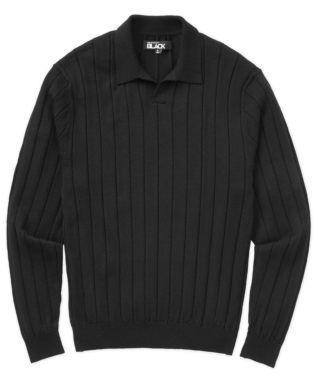 Long Sleeve Merino Wool Johnny Collar Polo