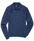Long Sleeve Merino Wool Johnny Collar Polo