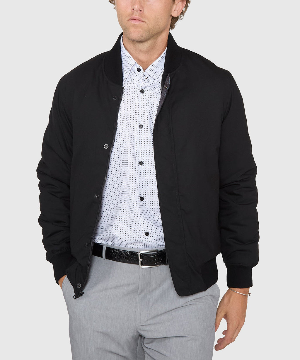 Reversible Wool Blouson Jacket – Black
