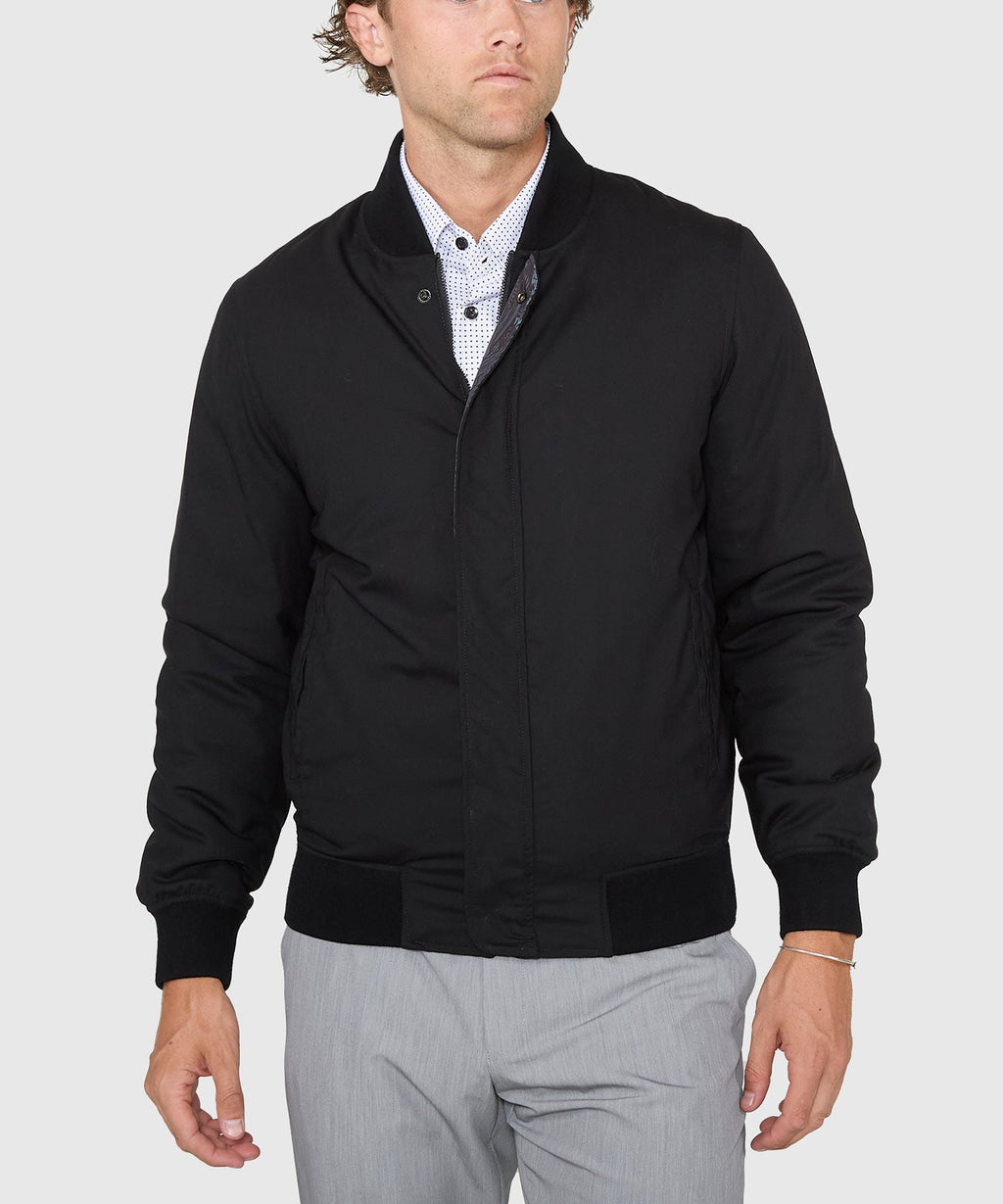 Reversible Wool Blouson Jacket – Black