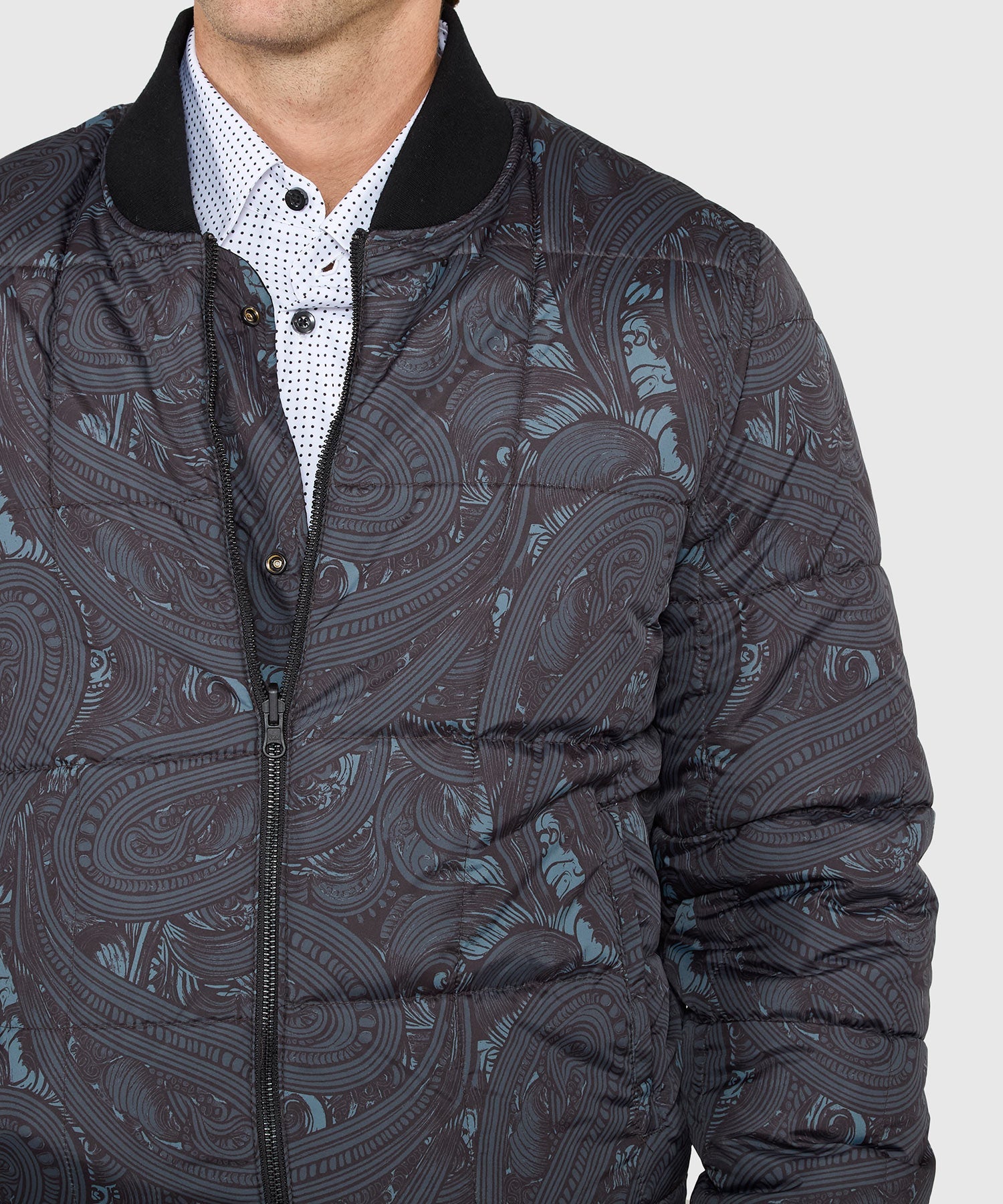 Reversible Wool Blouson Jacket – Black