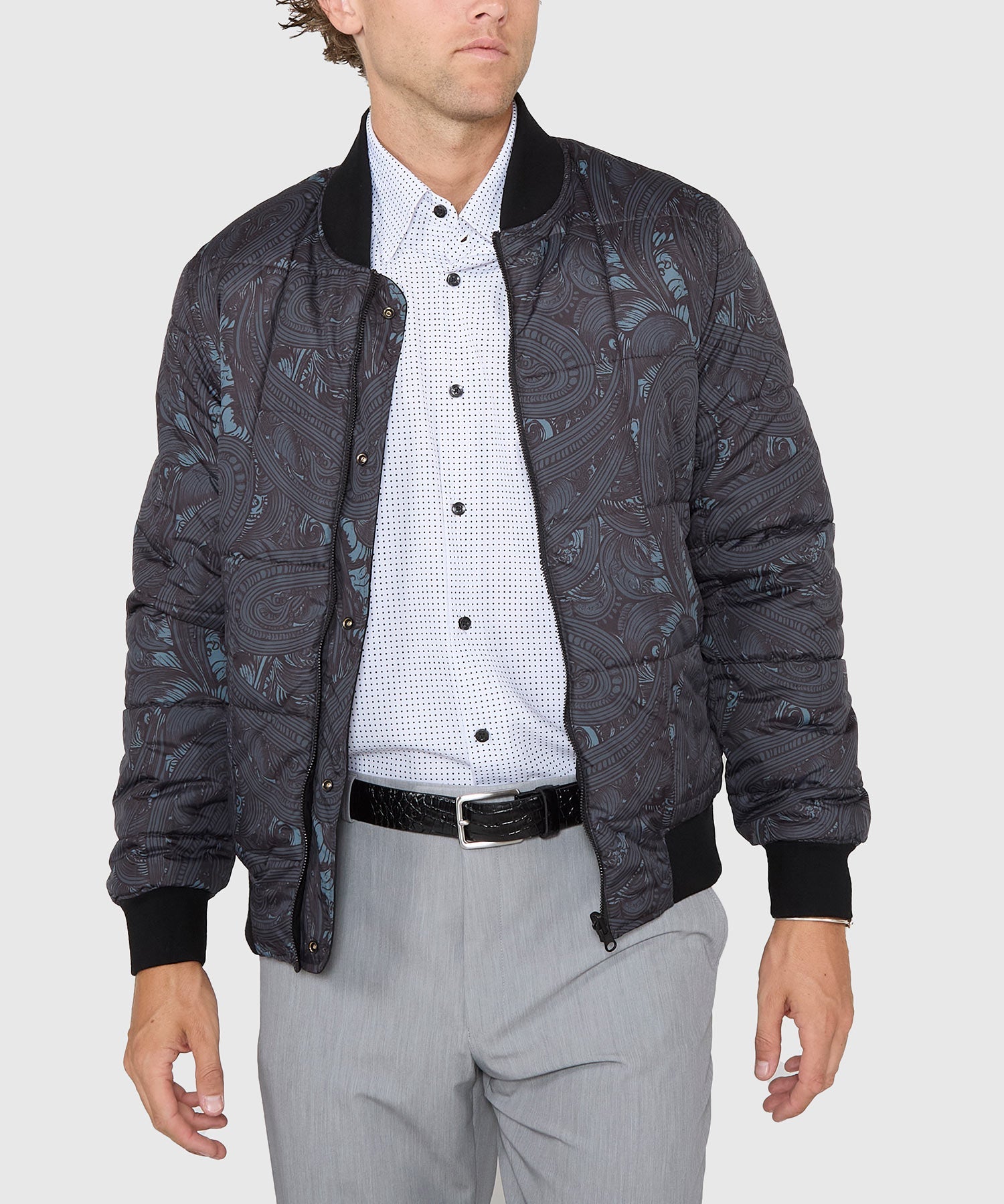 Reversible Wool Blouson Jacket – Black