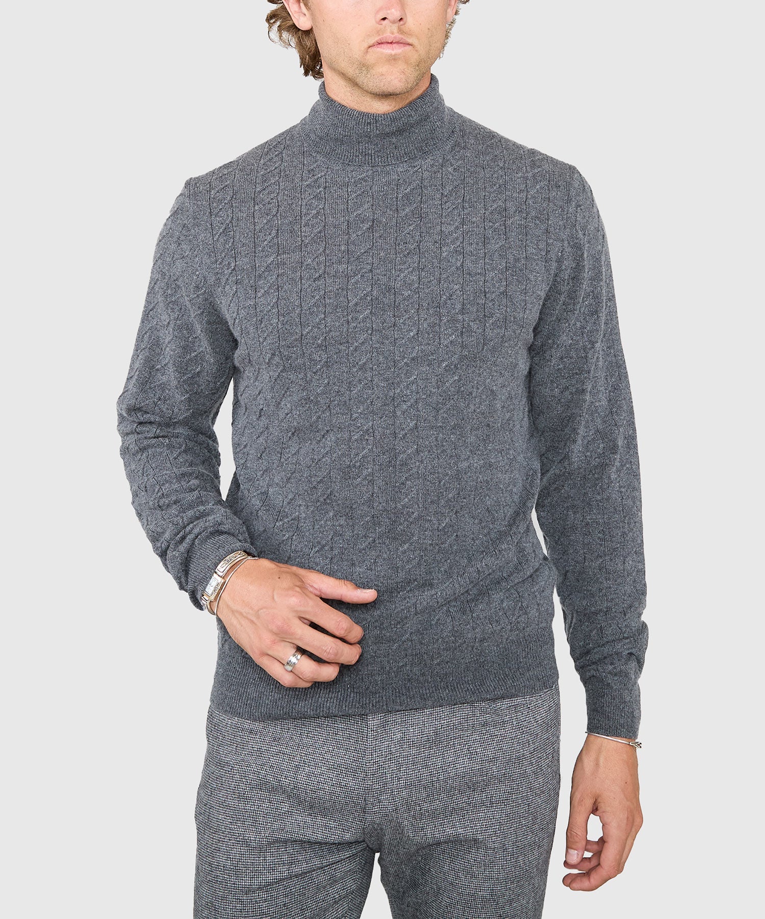 Long Sleeve Alpine Cable Turtleneck Sweater
