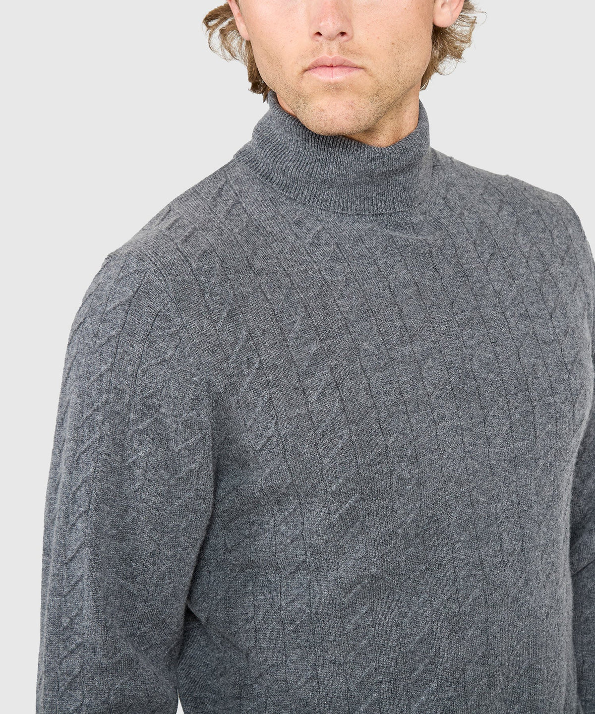 Long Sleeve Alpine Cable Turtleneck Sweater