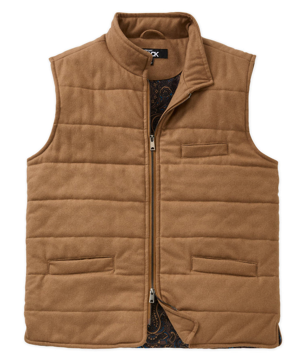 Wool Blend Quilted Commuter Vest – Vicuna