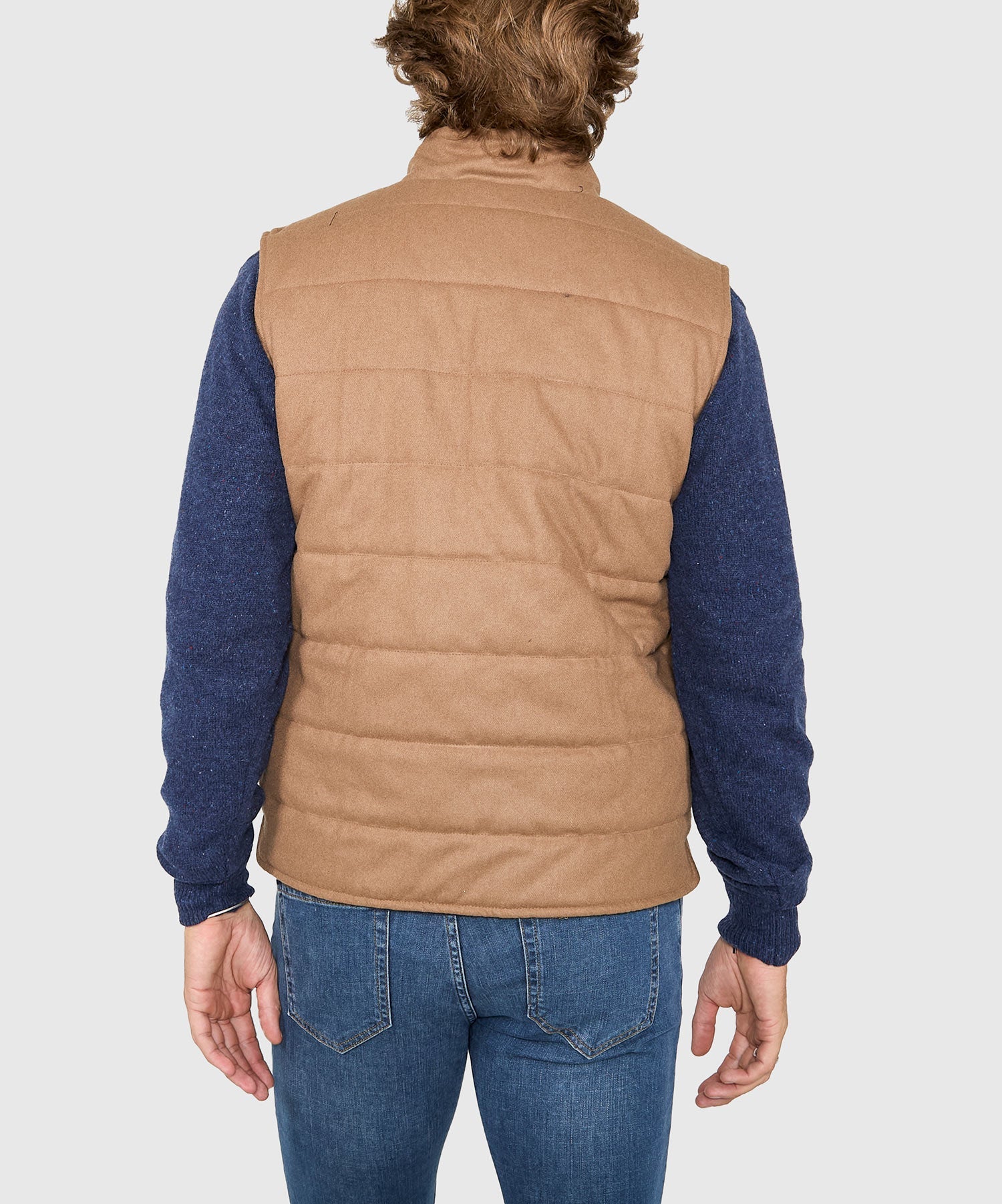 Wool Blend Quilted Commuter Vest – Vicuna