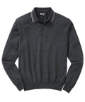 Long Sleeve Retro Tipped Merino Polo