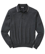 Long Sleeve Retro Tipped Merino Polo