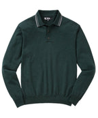 Long Sleeve Retro Tipped Merino Polo