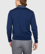 Long Sleeve Retro Tipped Merino Polo