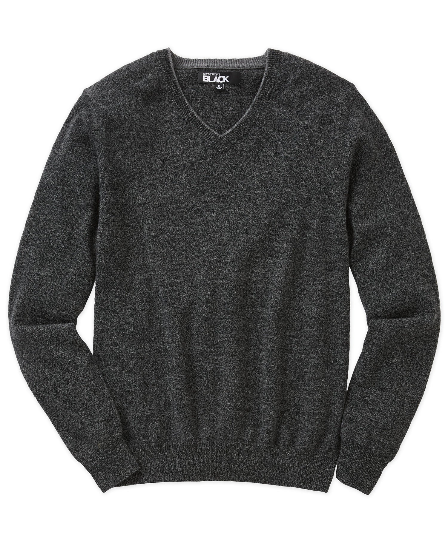 Cashmere Blend Mouline V-Neck Sweater