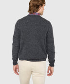 Cashmere Blend Mouline V-Neck Sweater