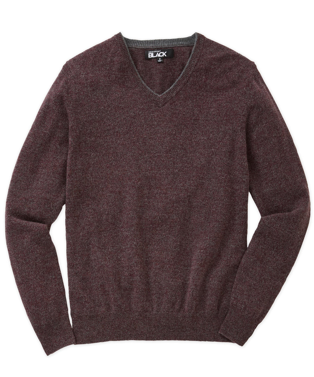 Cashmere Blend Mouline V-Neck Sweater
