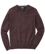 Cashmere Blend Mouline V-Neck Sweater
