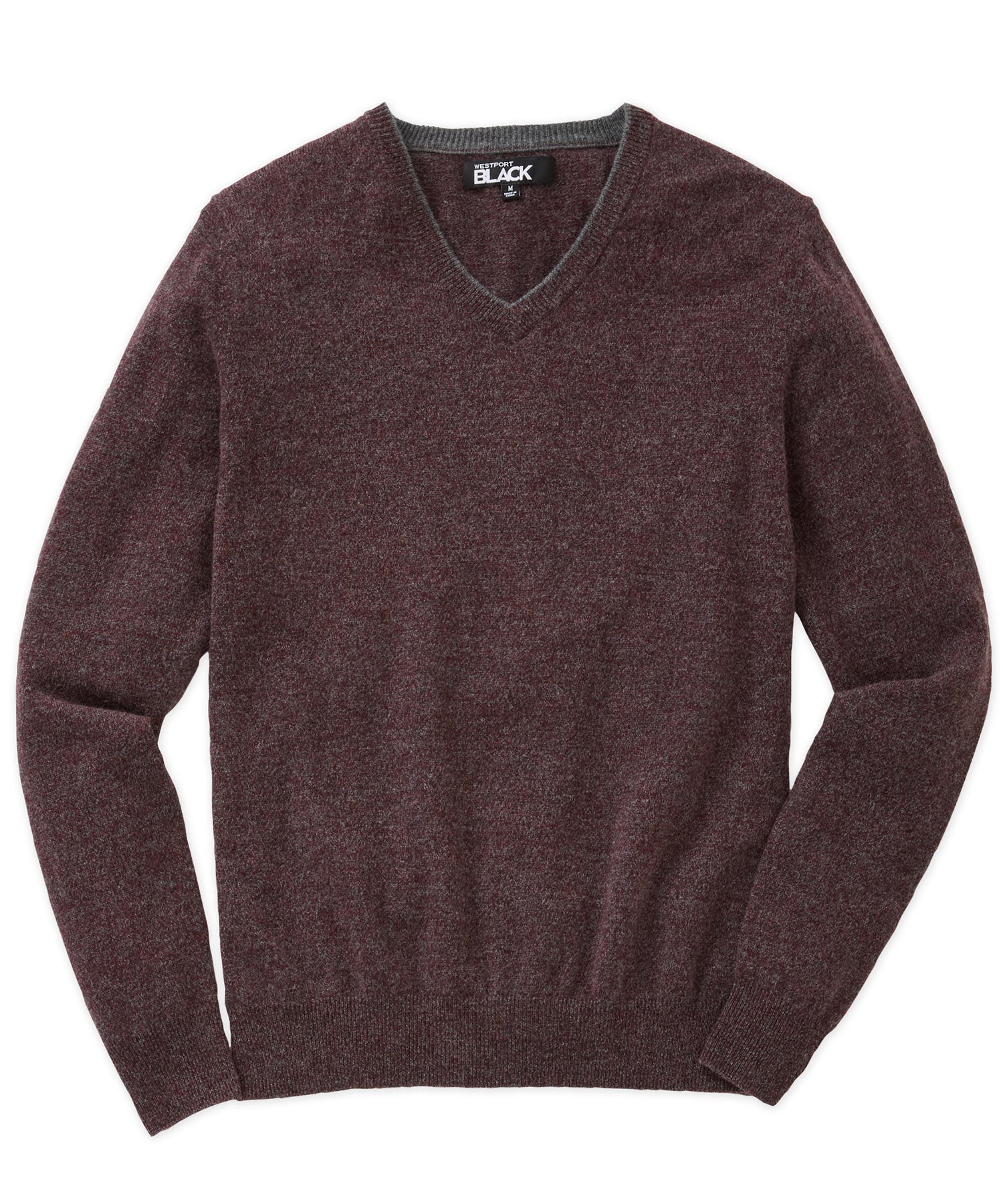 Cashmere Blend Mouline V-Neck Sweater