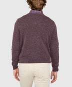 Cashmere Blend Mouline V-Neck Sweater