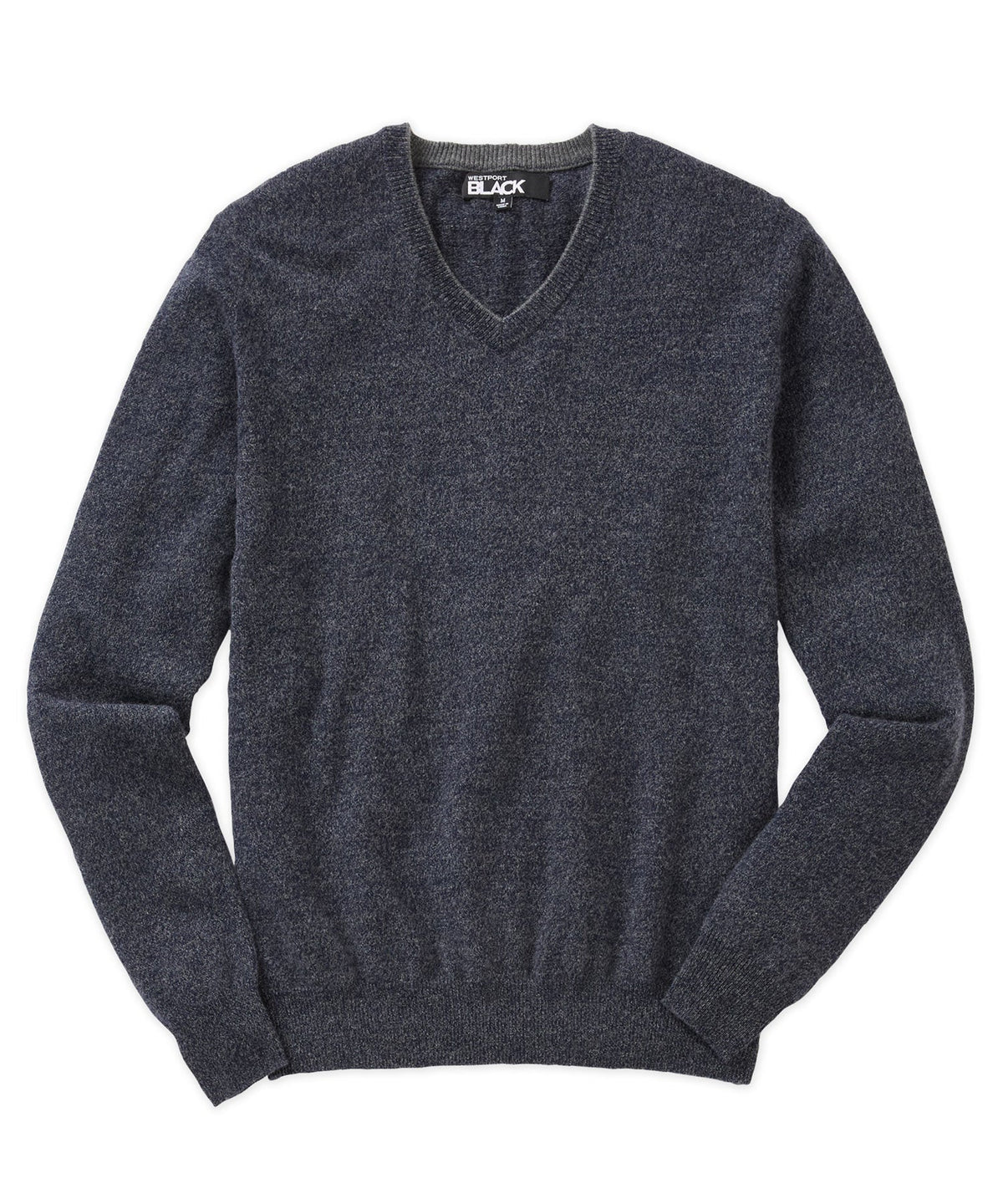 Cashmere Blend Mouline V-Neck Sweater