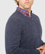 Cashmere Blend Mouline V-Neck Sweater
