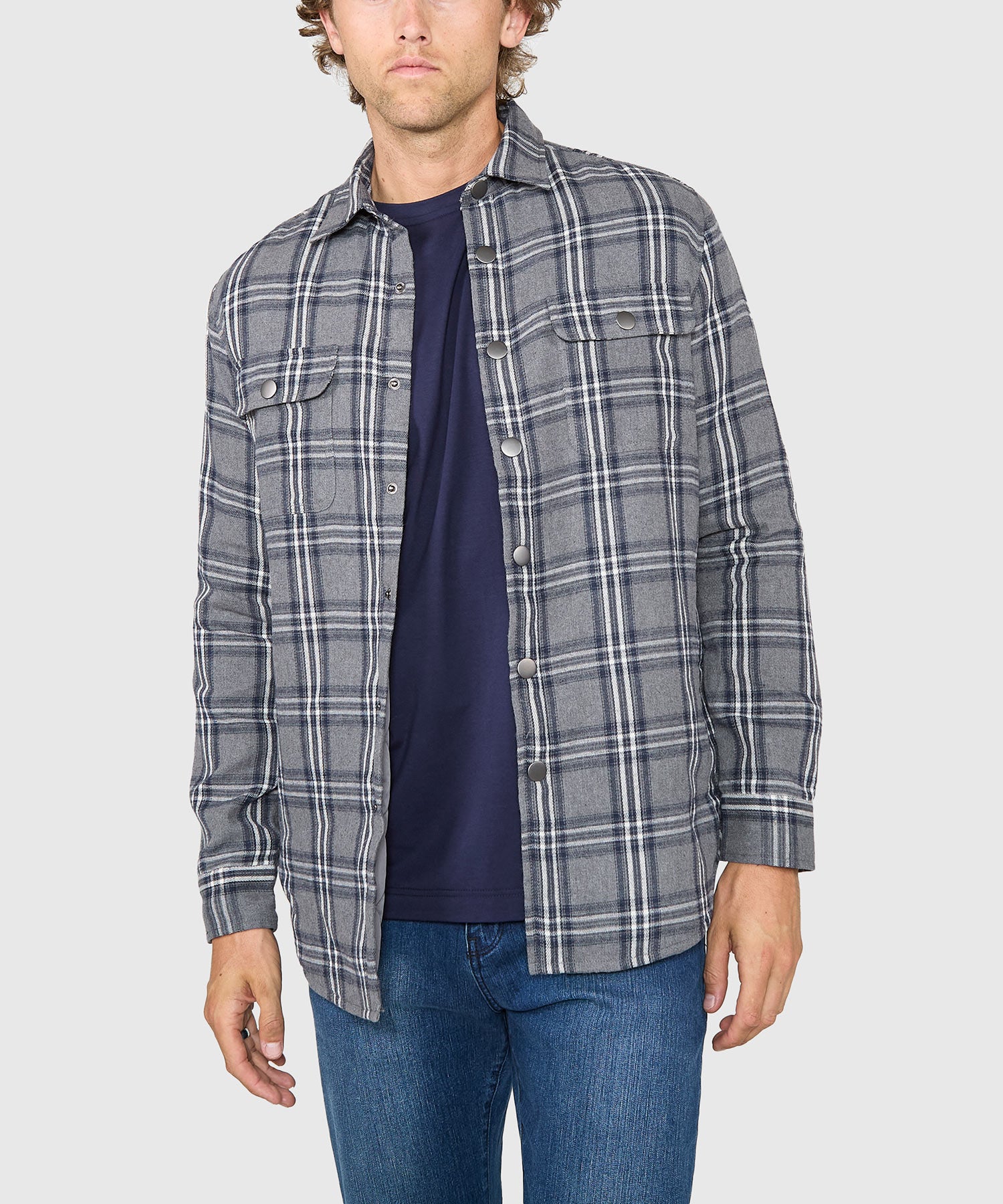 Quilted Flannel Shirt Jacket