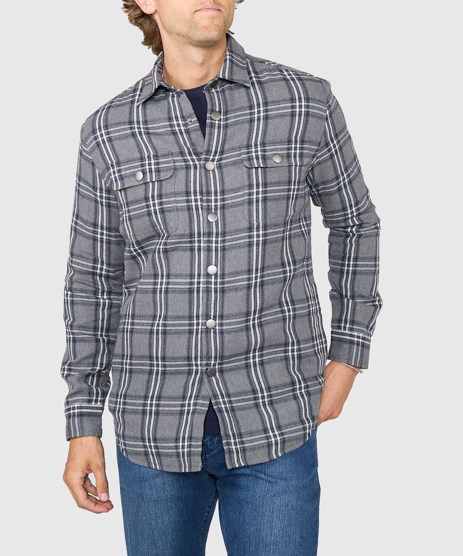 Quilted Flannel Shirt Jacket