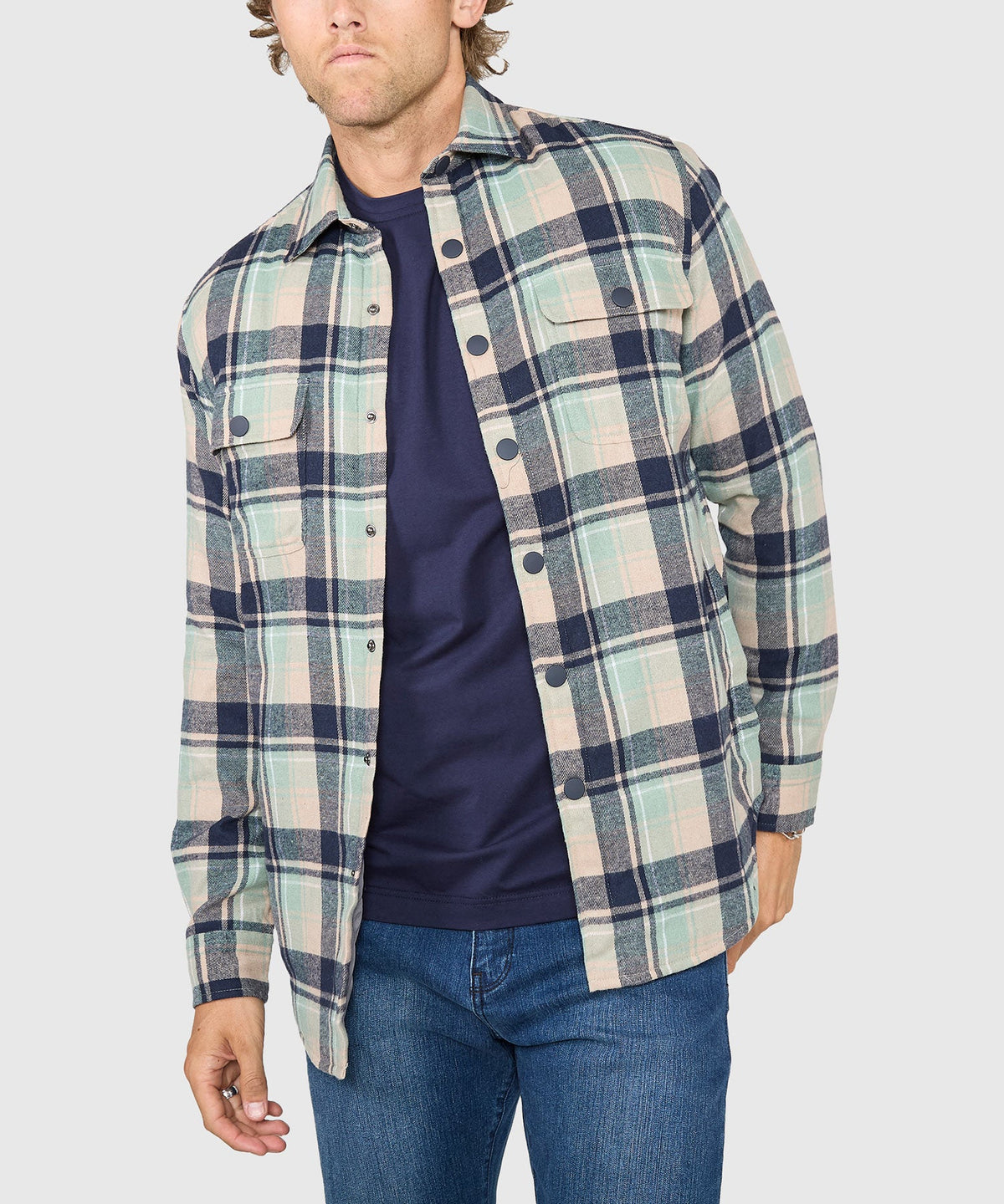 Quilted Flannel Shirt Jacket