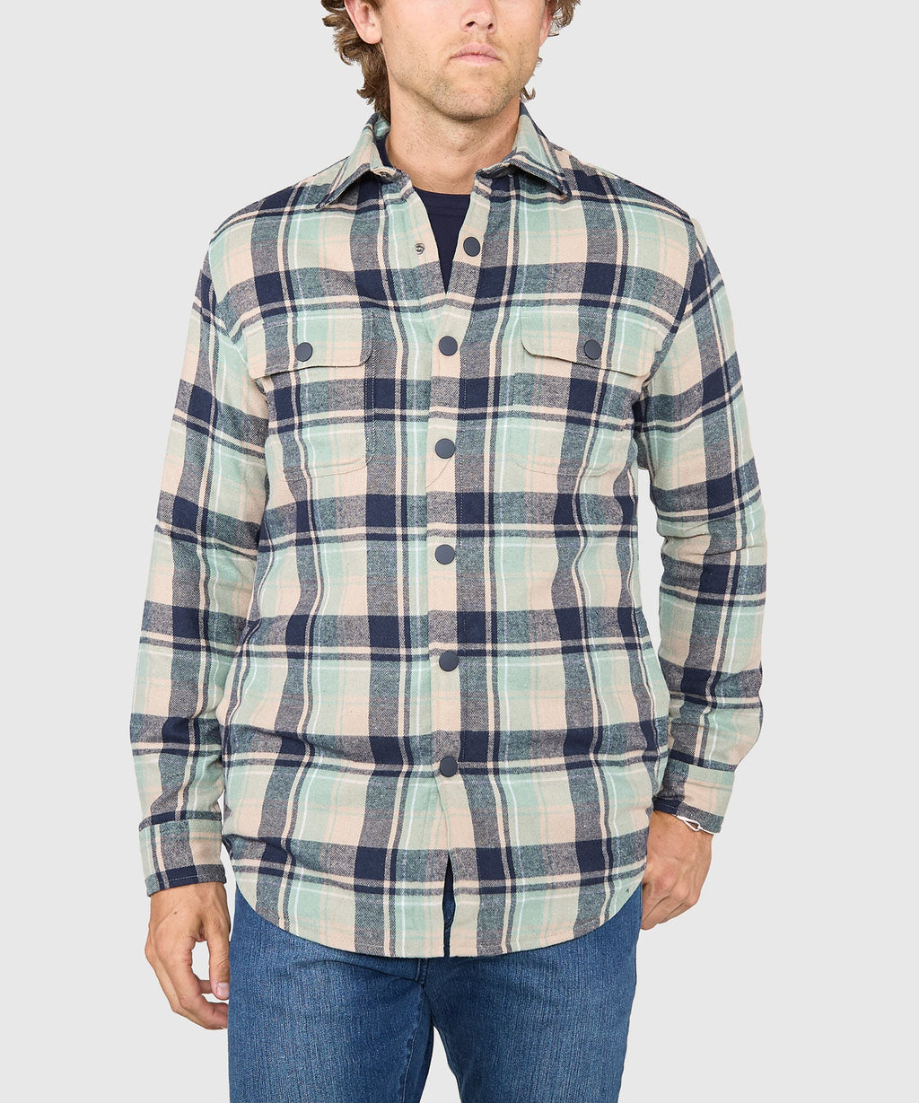 Quilted Flannel Shirt Jacket