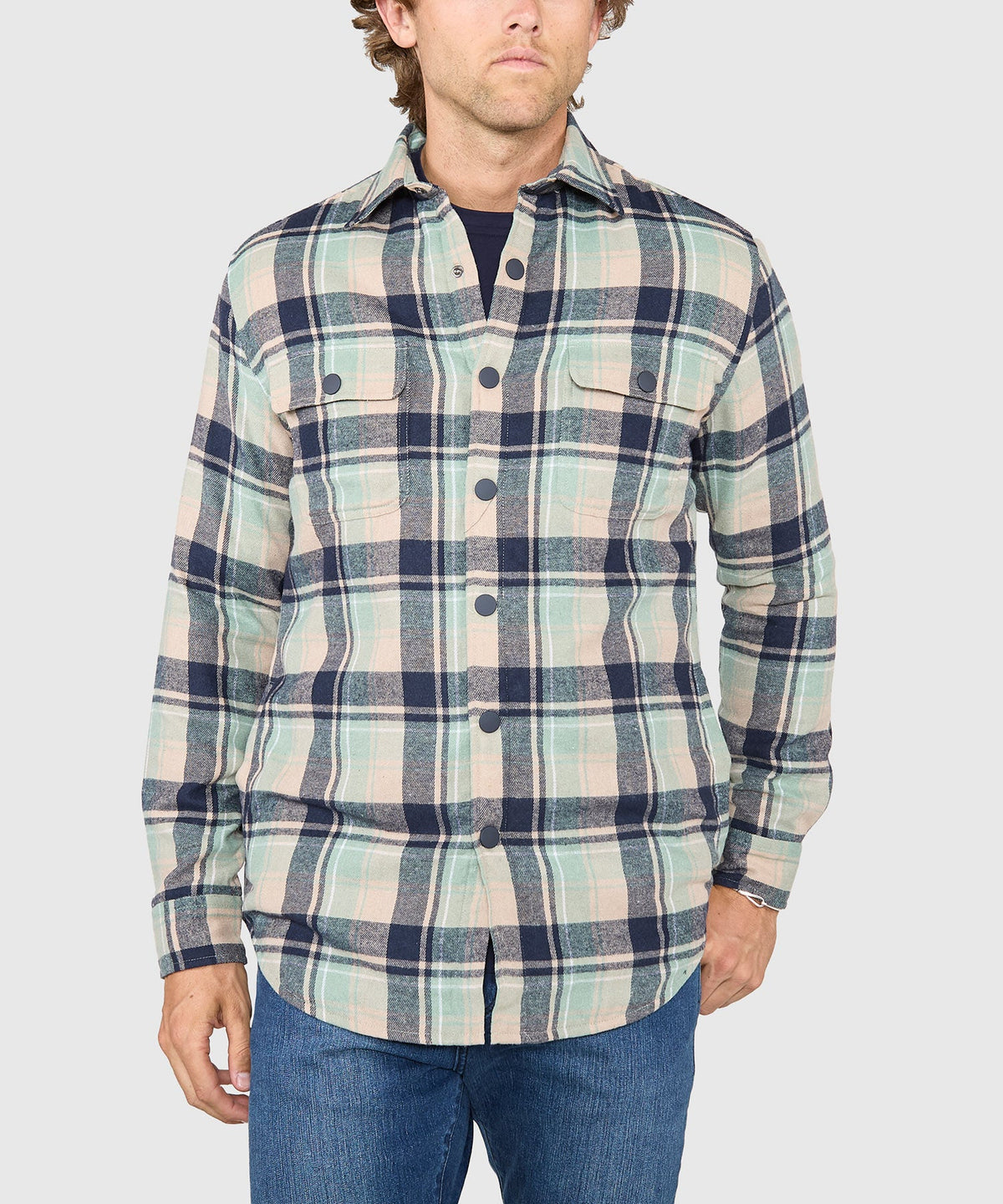 Quilted Flannel Shirt Jacket