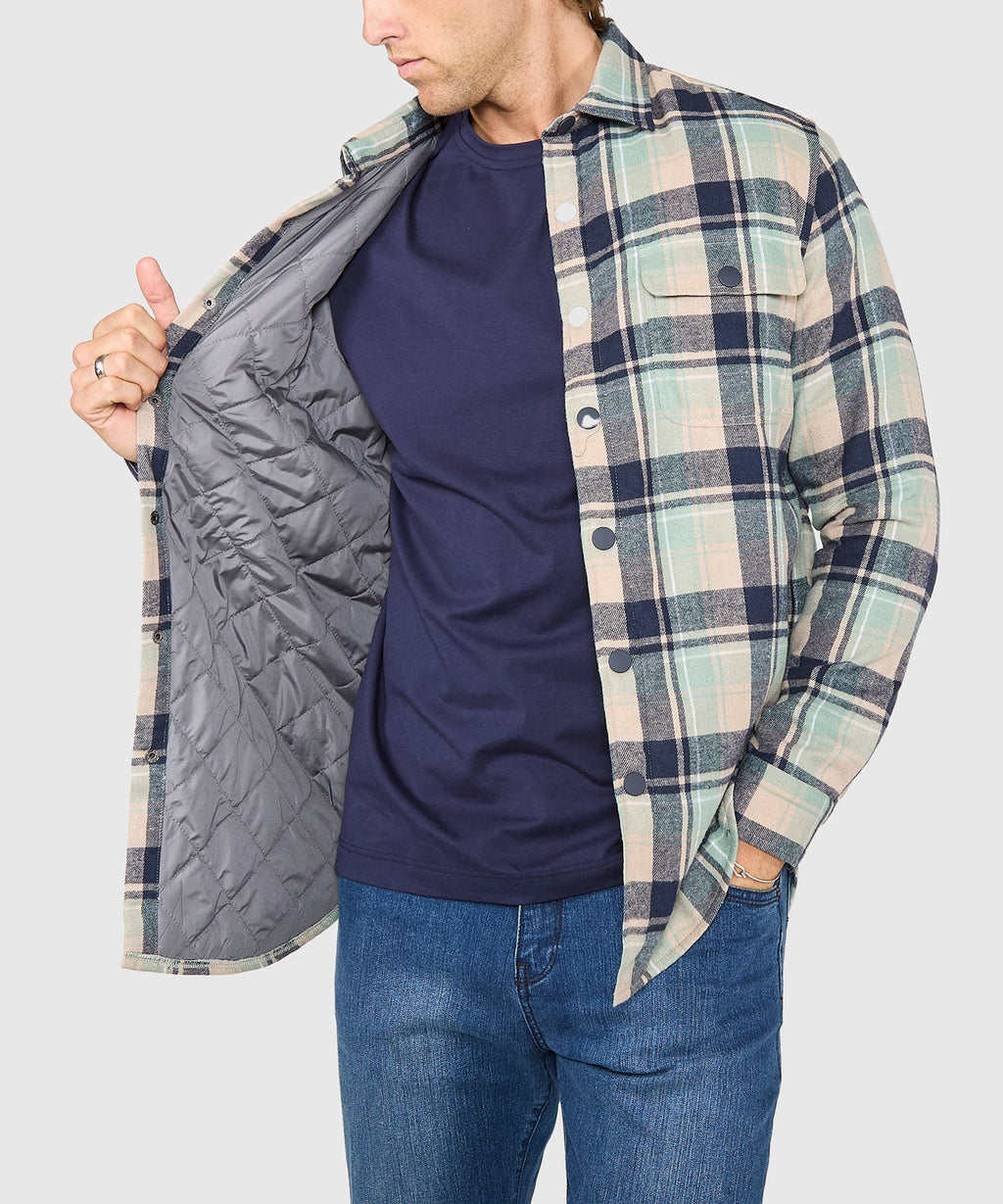 Quilted Flannel Shirt Jacket