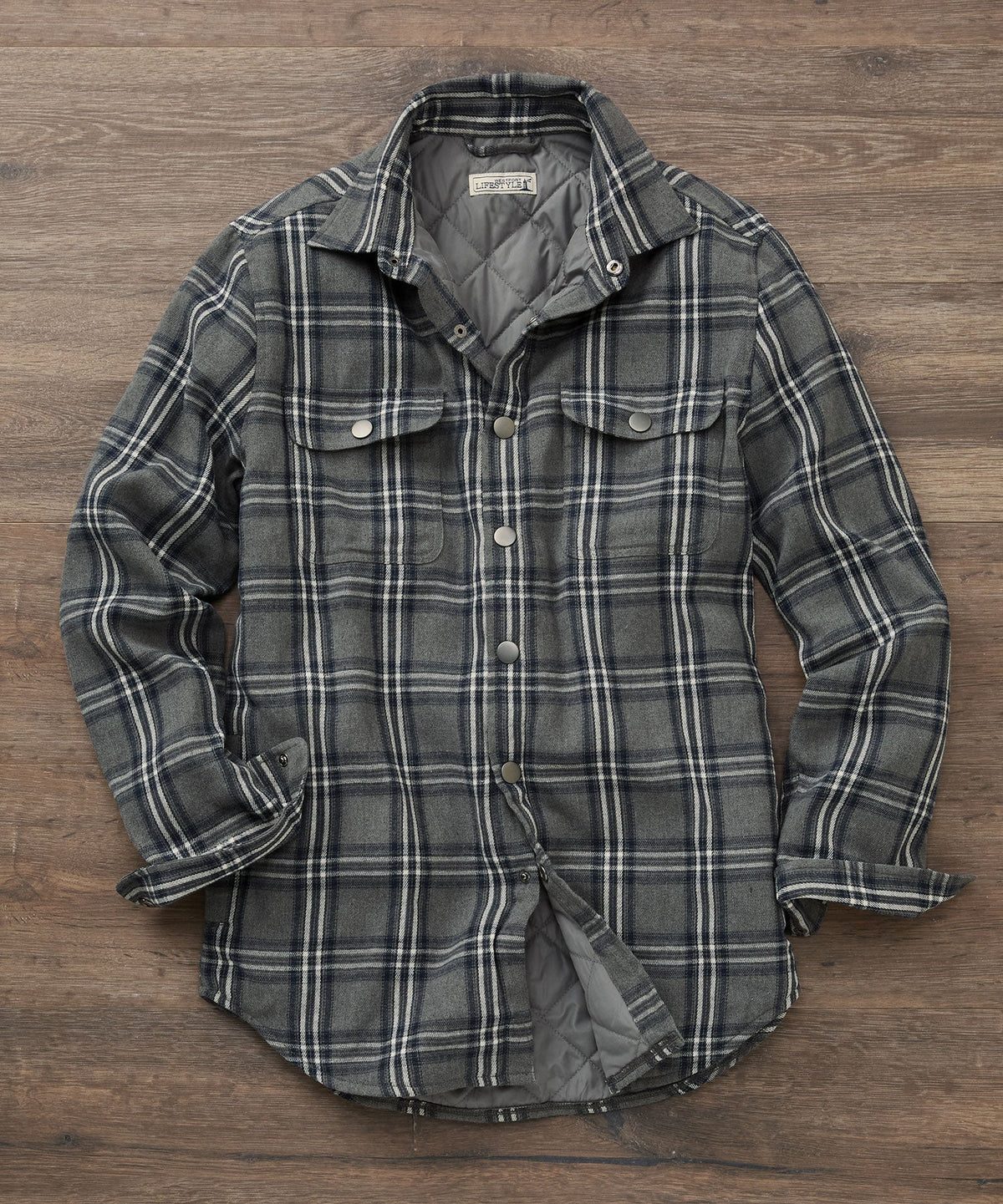 Quilted Flannel Shirt Jacket