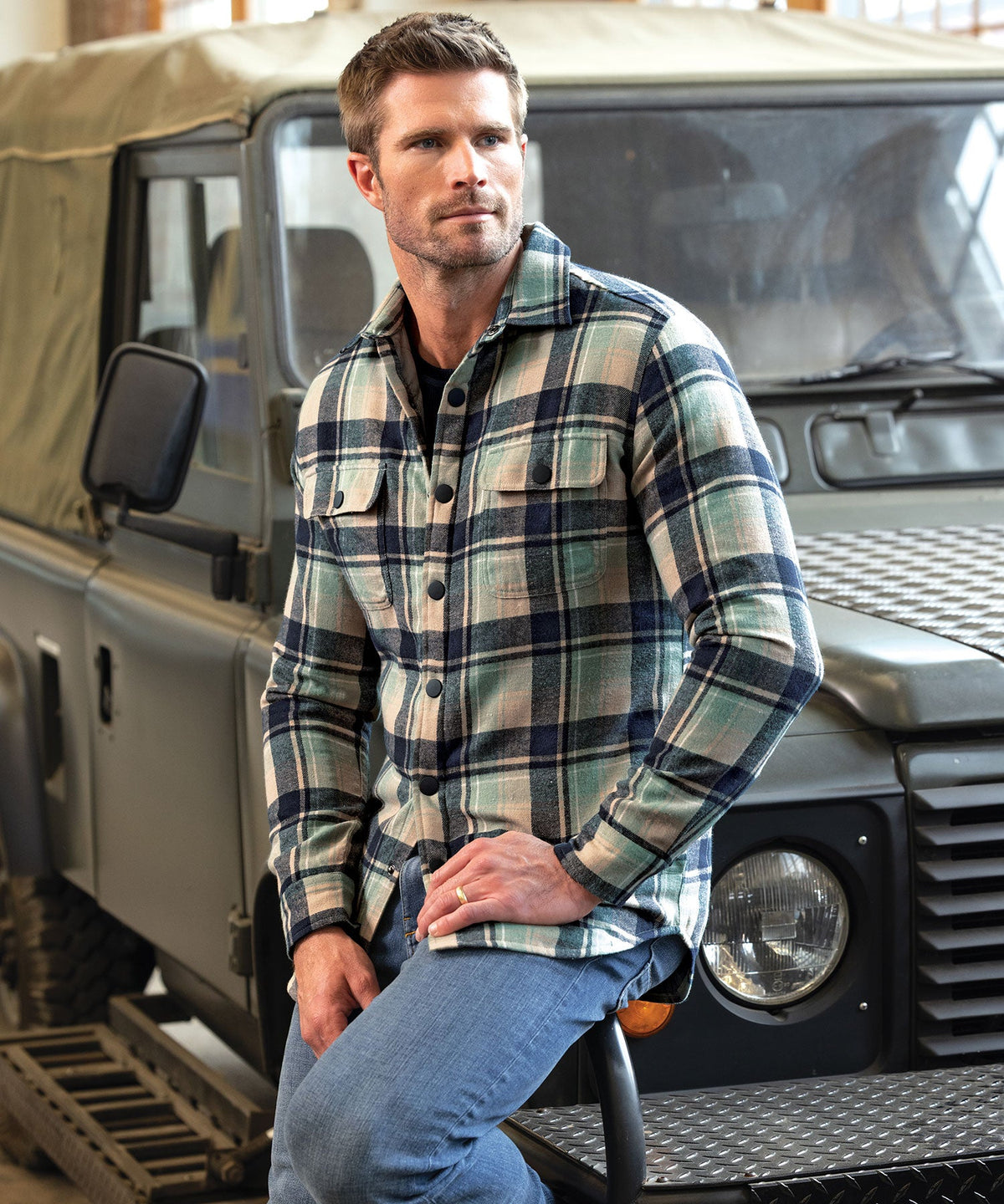 Quilted Flannel Shirt Jacket