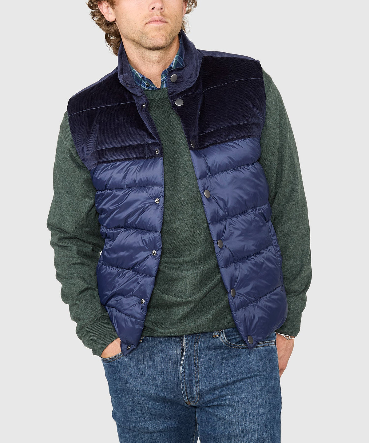 Mixed Media Channel Quilted Vest