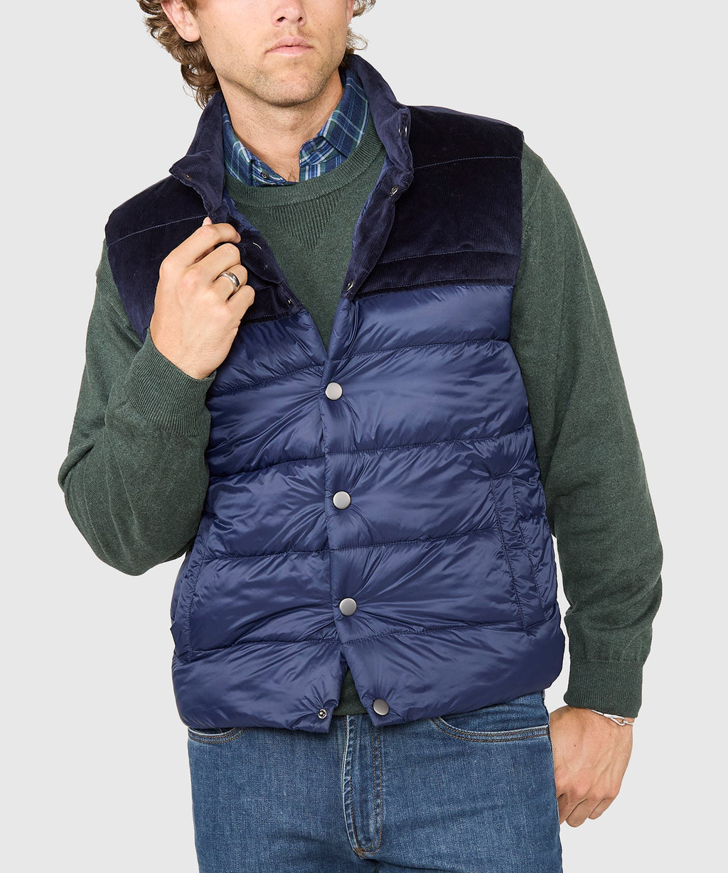 Mixed Media Channel Quilted Vest
