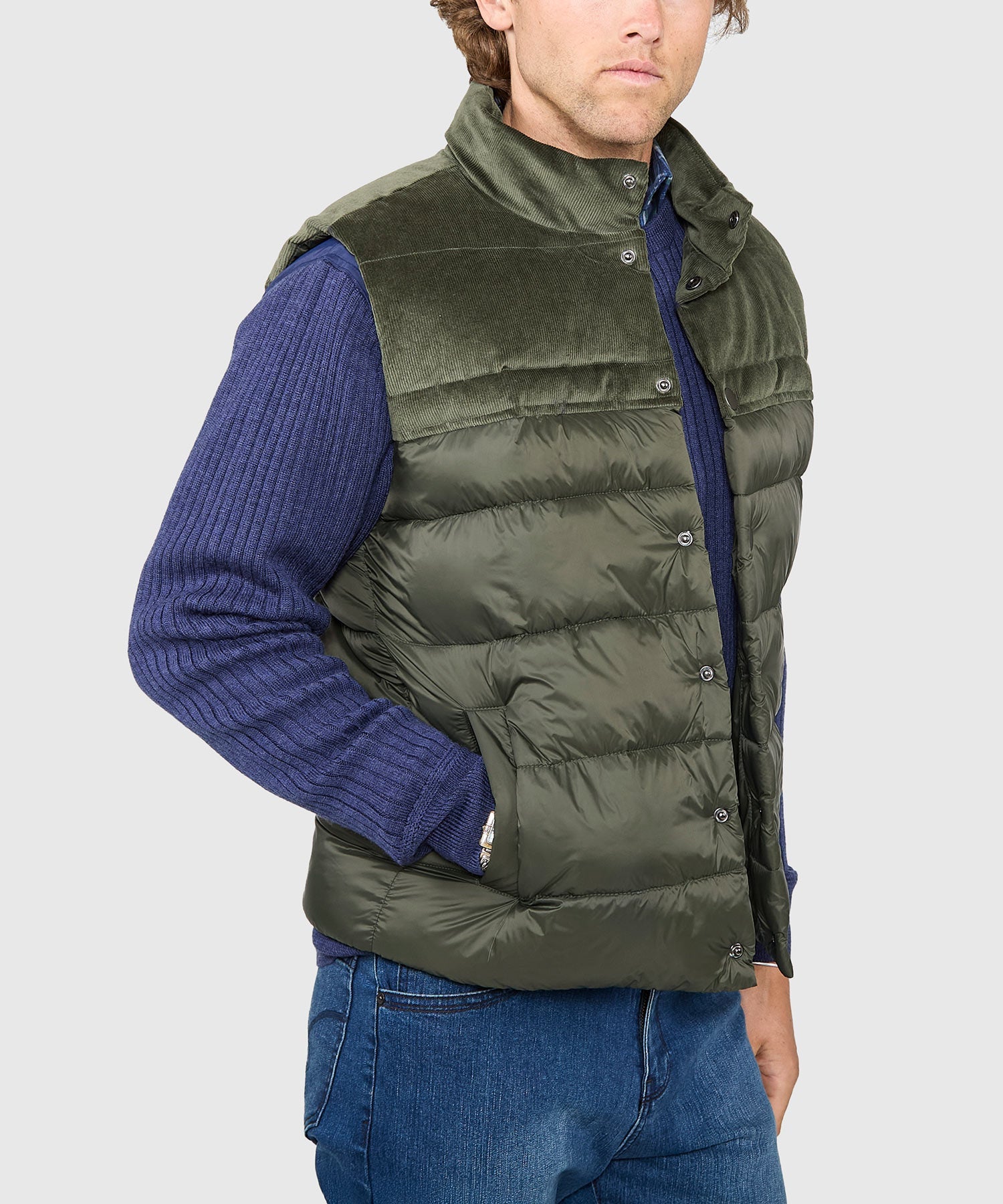 Mixed Media Channel Quilted Vest